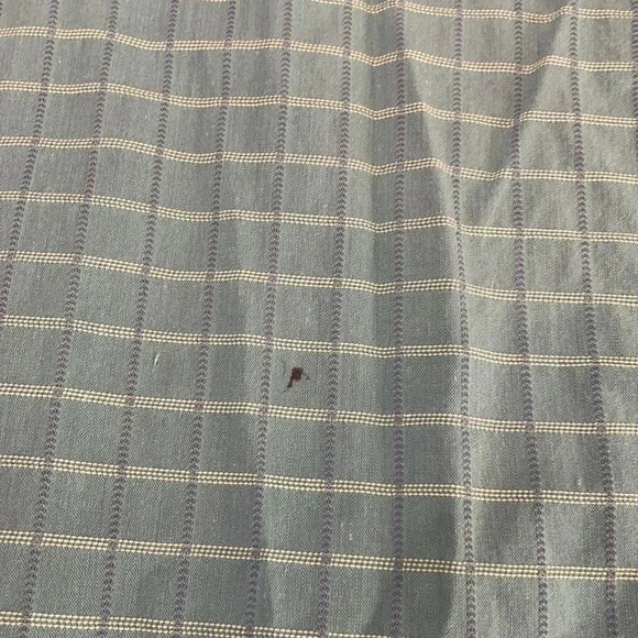 Cutter & Buck short sleeved checkered button down shirt, blue. Men’s XL Tall - Picture 9 of 13